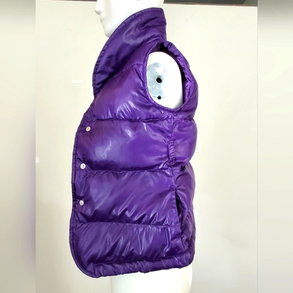 Gymboree Girls Purple Quilted Snap Front Puffer Vest Jacket Size S 5-6